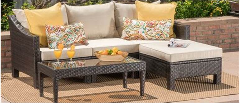 Outdoor l shaped sectional